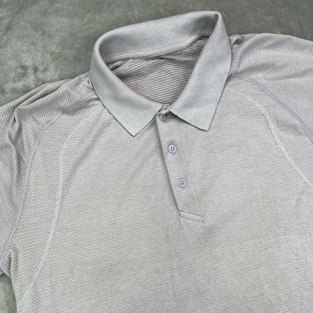 Lululemon Polo Shirt Mens Large Lavender Purple Live In Practice Golf Athletic